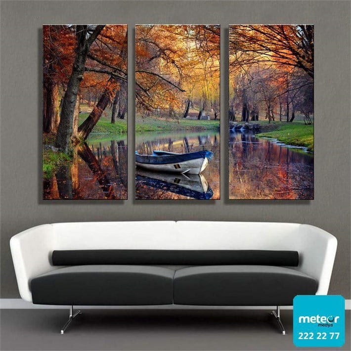 Manzara Sandallı Kanvas Tablo