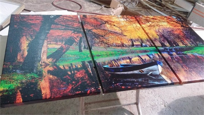 Manzara Sandallı Kanvas Tablo