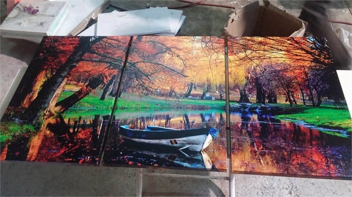 Manzara Sandallı Kanvas Tablo