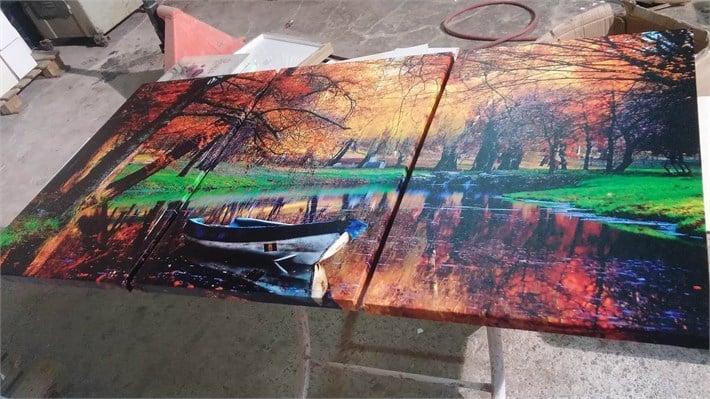 Manzara Sandallı Kanvas Tablo