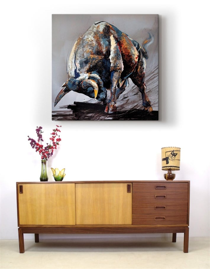 Boğa Kanvas Tablo