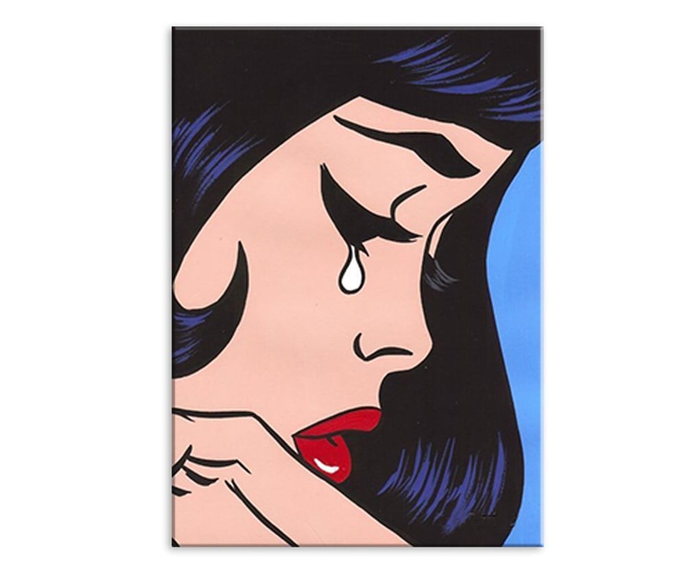 Ağlayan Kadın Pop Art Dekoratif Kanvas Tablosu