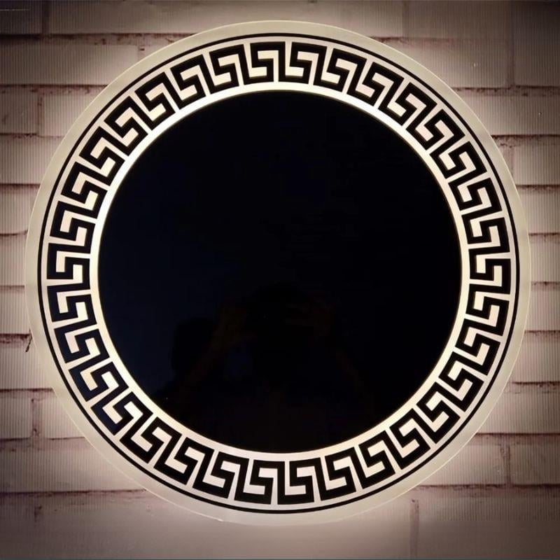 Akıllı Yuvarlak Dokunmatik LED Ayna, Aydınlatmalı Duvara Monte Banyo Aynası, Buğu Önleyici (İsteğe Bağlı/İhtiyaç Halinde) ve Dimmer Dokunmatik Anahtarlı Ayna, Su Geçirmez Yuvarlak Aydınlatmalı Makyaj Aynası