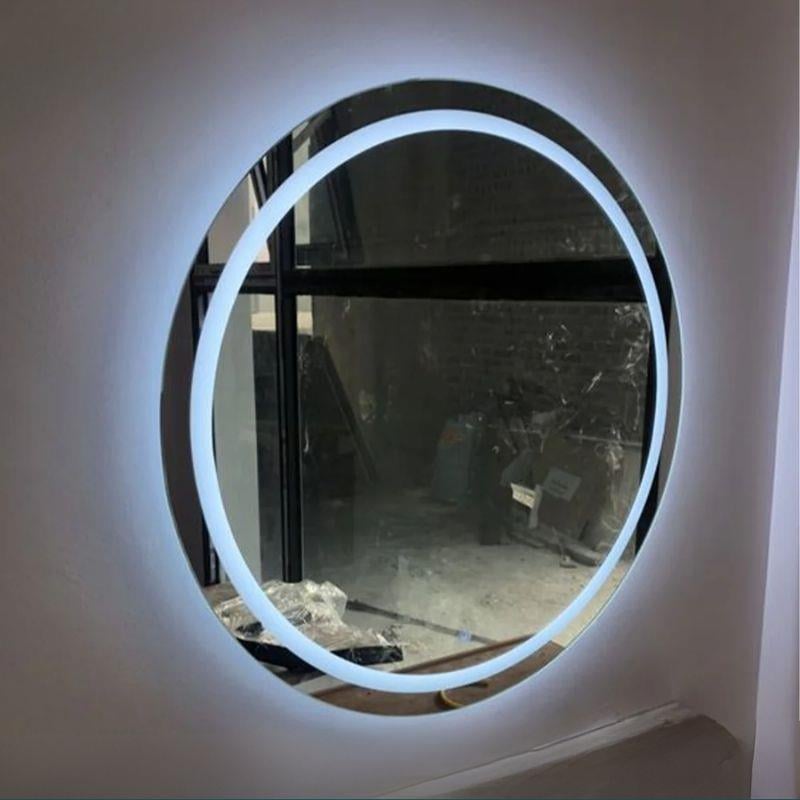 Akıllı Yuvarlak Dokunmatik LED Ayna, Aydınlatmalı Duvara Monte Banyo Aynası, Buğu Önleyici (İsteğe Bağlı/İhtiyaç Halinde) ve Dimmer Dokunmatik Anahtarlı Ayna, Su Geçirmez Yuvarlak Aydınlatmalı Makyaj Aynası
