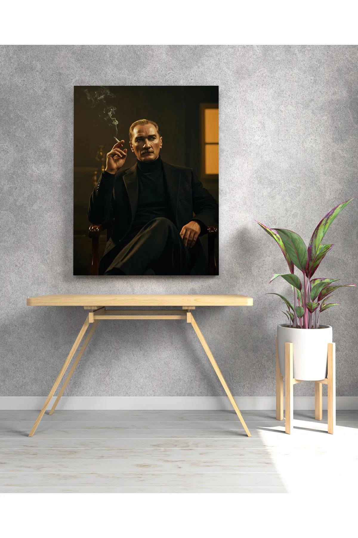 Atatürk Portre Tablo Ev Ofis Dekoratif Kanvas Tablo