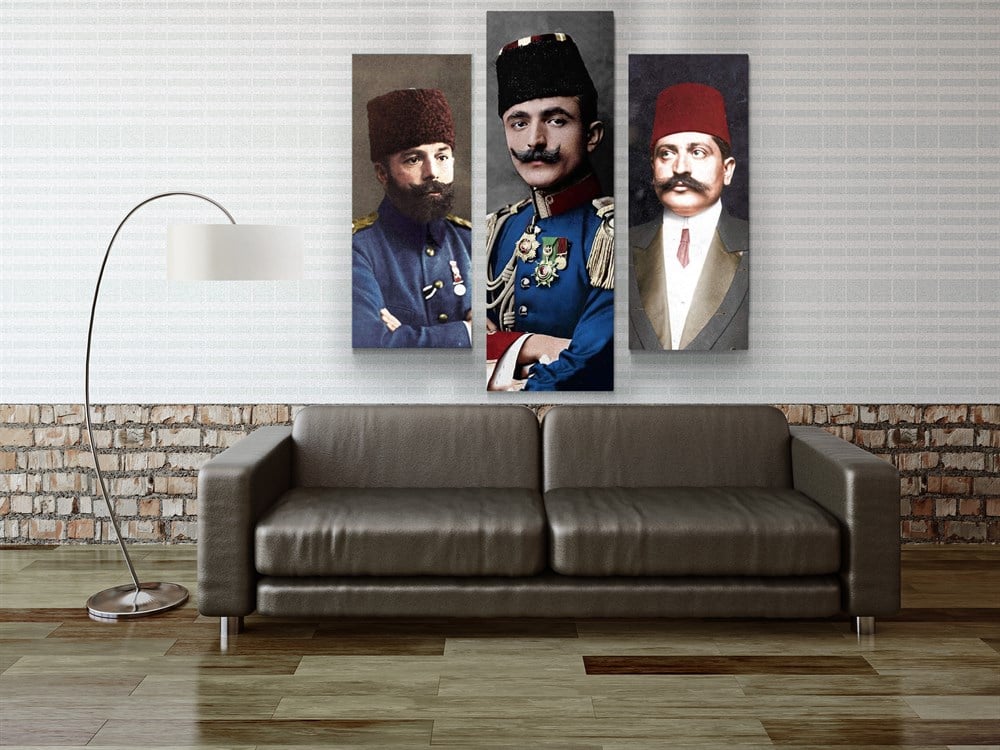 Cemal Paşa Enver Paşa Talat Paşa Kanvas Tablo 