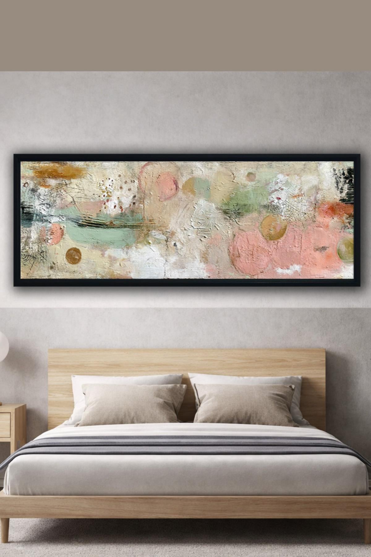 Çerçeveli Panorama Soyut Dokulu Kanvas Tablo | 6 Çerçeve Rengi | Ebatlı Varyant | Modern Dekorasyon