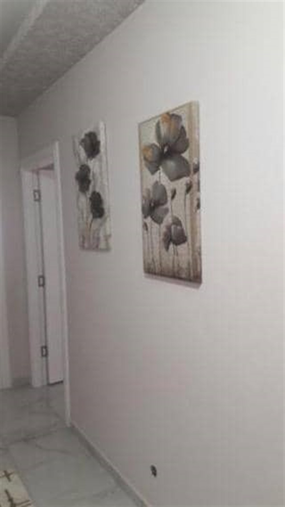 Çiçekli Dekoratif 2 Parça Kanvas Tablo