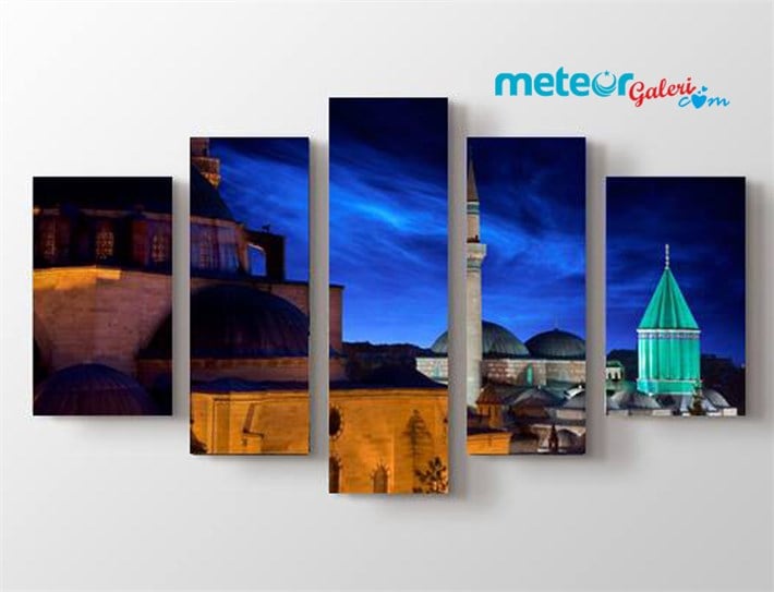 Mevlana Türbesi Semazenler Kanvas Tablo