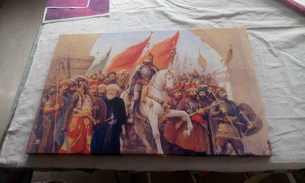 İstabulun Fethi Fatih sultan Mehmet 1453 Tek Parça Kanvas Tablo