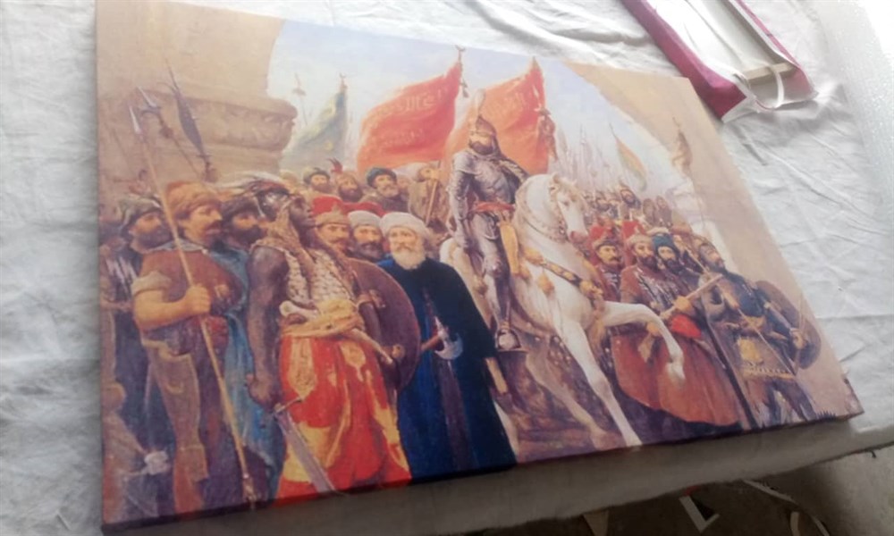 İstabulun Fethi Fatih sultan Mehmet 1453 Tek Parça Kanvas Tablo