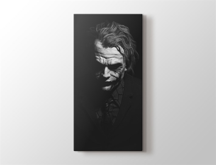 Joker Siyah Beyaz Tek Parça Kanvas Tablo