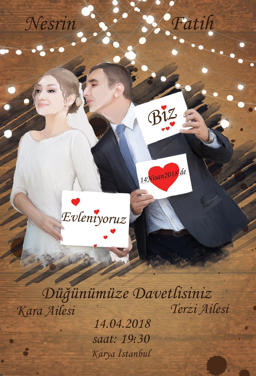 Kişiye Özel Düğün Davetiyesi Tasarımı