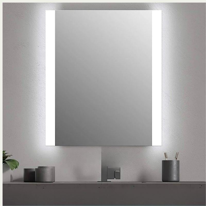 LED Dikdörtgen Banyo Aynası, Ön ve Arka Aydınlatmalı Makyaj Aynası, Ev Dekorasyonu, Kısılabilir Dokunmatik Düğme ve Buğu Önleyici (İsteğe Bağlı/İsteğe Bağlı) Fonksiyonlu Makyaj Aynası, Duvara Monte Akıllı Tıraş Aynası, Çoklu Işık Seçeneği