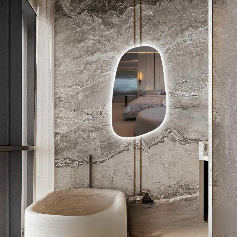 LED Işıklı Düzensiz Ayna, Buğu Önleyici Ayna, Arkadan Aydınlatmalı Ayna, LED Banyo Aynası, Aydınlatmalı Makyaj Aynası, Boy Aynası, Yatak Odası Aynası