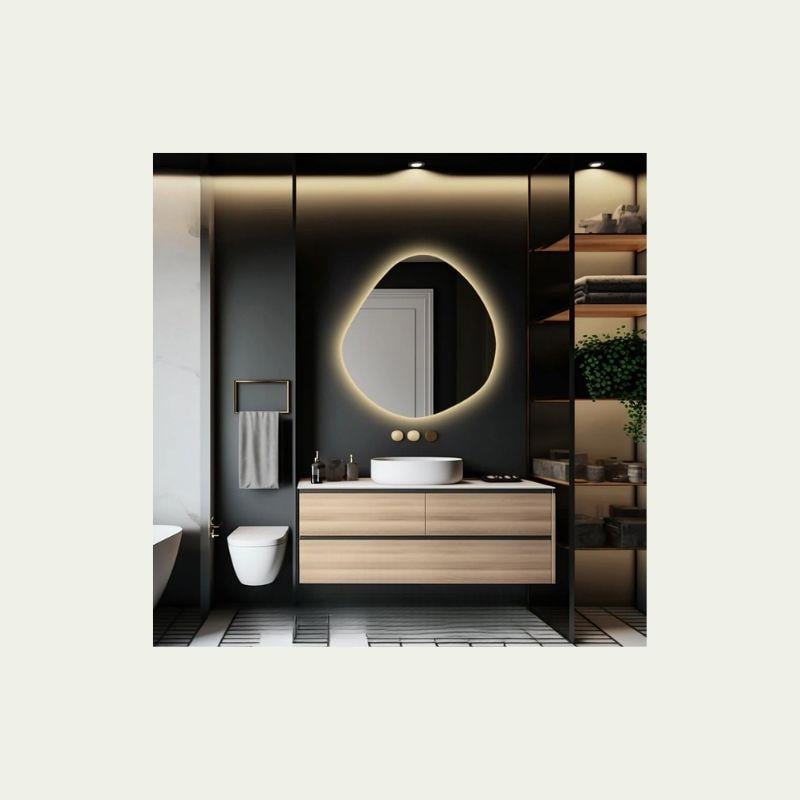 LED Işıklı Düzensiz Ayna, Buğu Önleyici Ayna, Arkadan Aydınlatmalı Ayna, LED Banyo Aynası, Aydınlatmalı Makyaj Aynası, Boy Aynası, Yatak Odası Aynası
