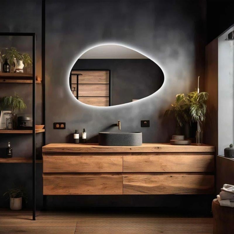 LED Işıklı Düzensiz Ayna, Buğu Önleyici Ayna, Arkadan Aydınlatmalı Ayna, LED Banyo Aynası, Aydınlatmalı Makyaj Aynası, Boy Aynası, Yatak Odası Aynası