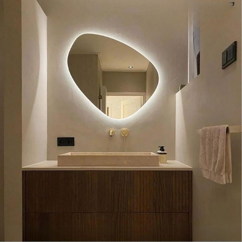 LED Işıklı Düzensiz Ayna, Buğu Önleyici Ayna, Arkadan Aydınlatmalı Ayna, LED Banyo Aynası, Aydınlatmalı Makyaj Aynası, Boy Aynası, Yatak Odası Aynası