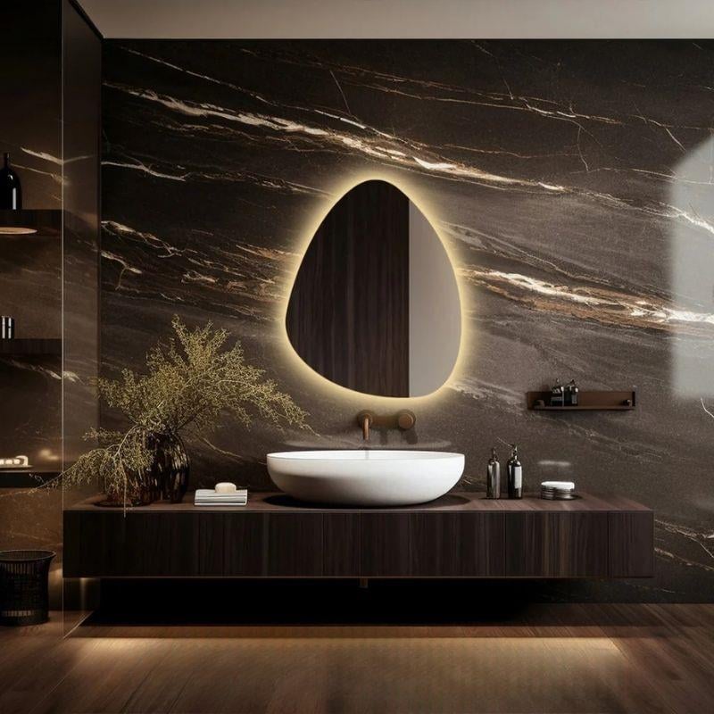 LED Işıklı Düzensiz Ayna, Buğu Önleyici Ayna, Arkadan Aydınlatmalı Ayna, LED Banyo Aynası, Aydınlatmalı Makyaj Aynası, Boy Aynası, Yatak Odası Aynası