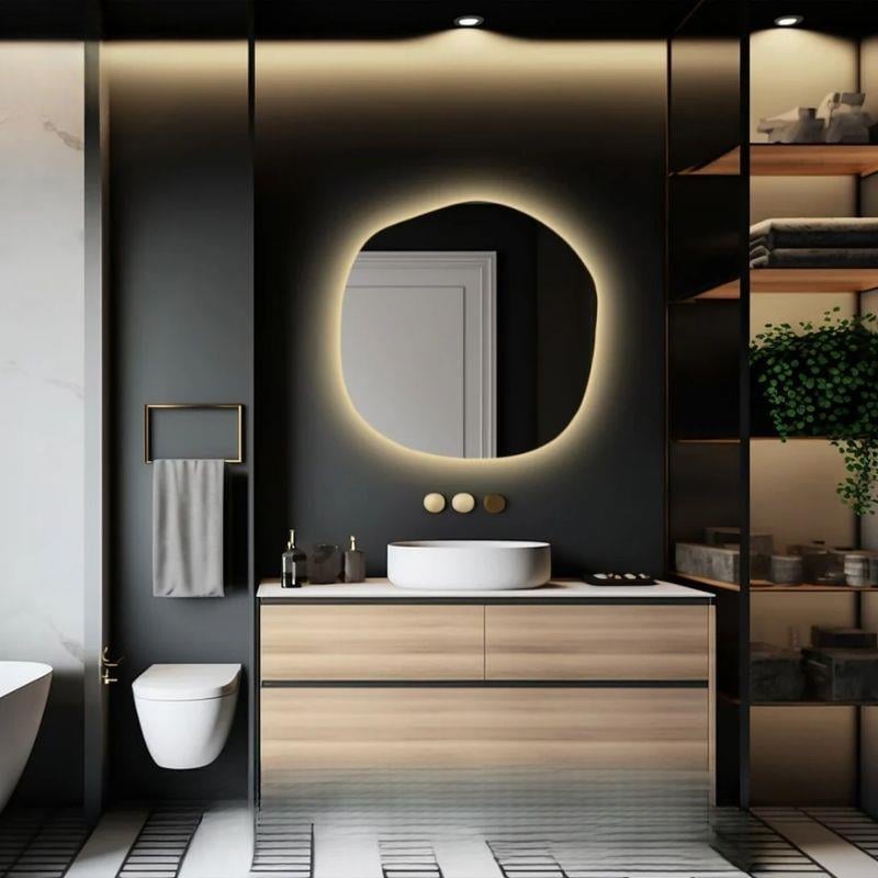 LED Işıklı Düzensiz Ayna, Buğu Önleyici Ayna, Arkadan Aydınlatmalı Ayna, LED Banyo Aynası, Aydınlatmalı Makyaj Aynası, Boy Aynası, Yatak Odası Aynası