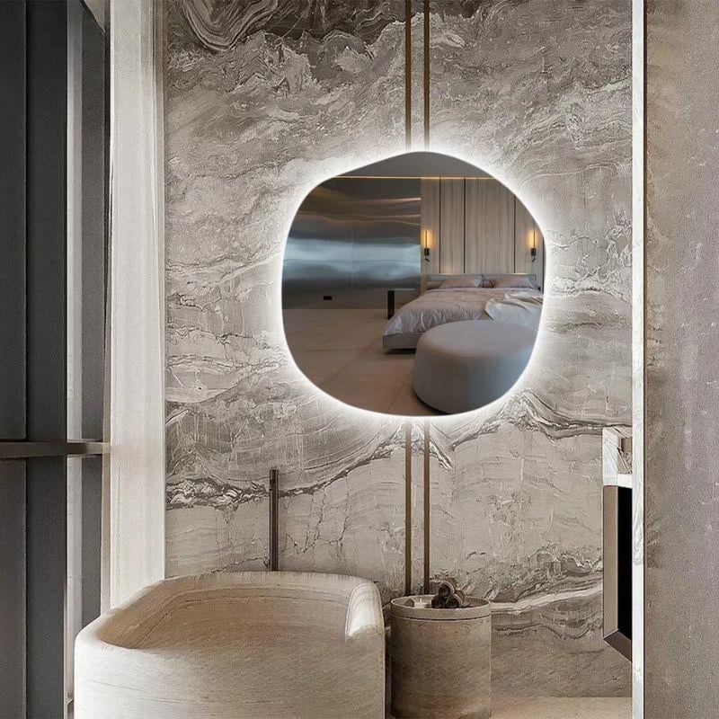LED Işıklı Düzensiz Ayna, Buğu Önleyici Ayna, Arkadan Aydınlatmalı Ayna, LED Banyo Aynası, Aydınlatmalı Makyaj Aynası, Boy Aynası, Yatak Odası Aynası