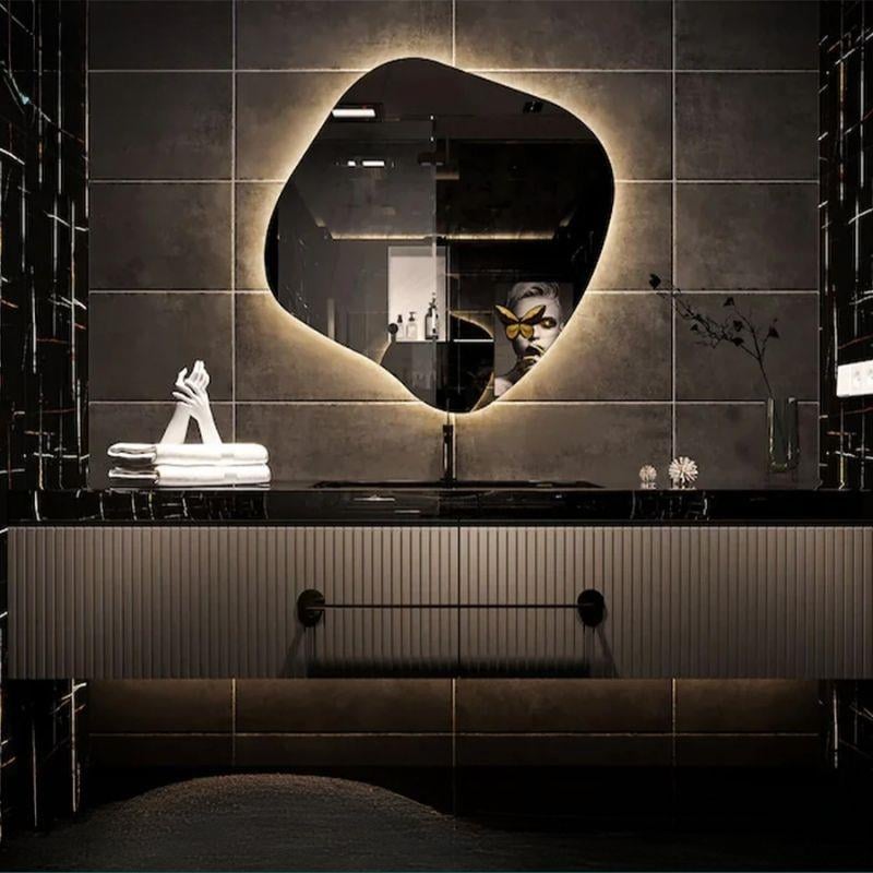 LED Işıklı Düzensiz Ayna, Buğu Önleyici Ayna, Arkadan Aydınlatmalı Ayna, LED Banyo Aynası, Aydınlatmalı Makyaj Aynası, Boy Aynası, Yatak Odası Aynası