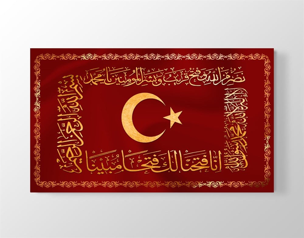 Osmanlı Fetih Sancağı Kanvas Tablo 