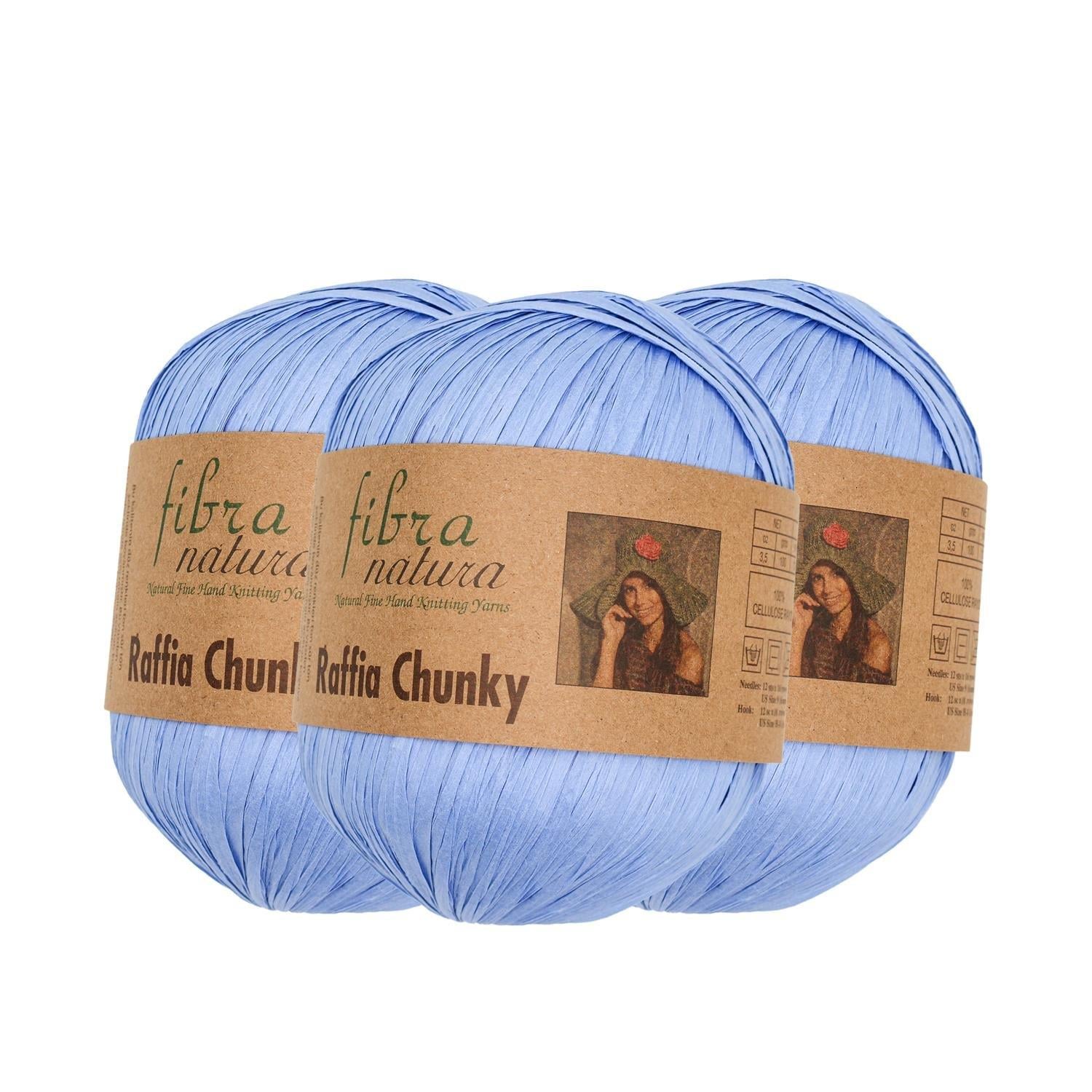 3 Adet Fibra Natura Raffia Chunky El Örgü İpliği 100gr 120mt - 114-11 Açık İspirto