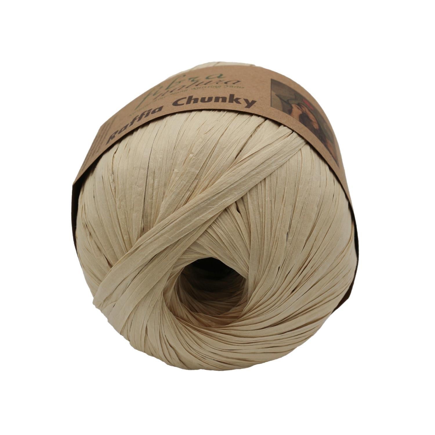 3 Adet Fibra Natura Raffia Chunky El Örgü İpliği 100gr 120mt - 114-16 Kese Kağıdı
