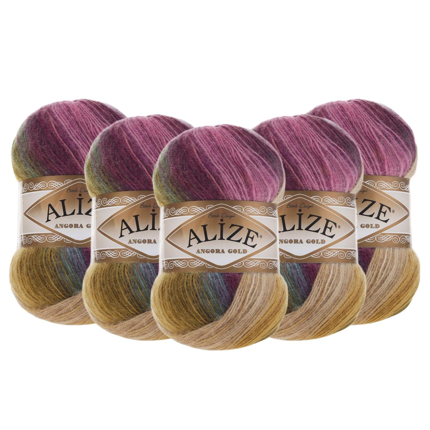 Alize Angora Gold Batik El Örgü İpliği - 4341 Batik   5 Adet