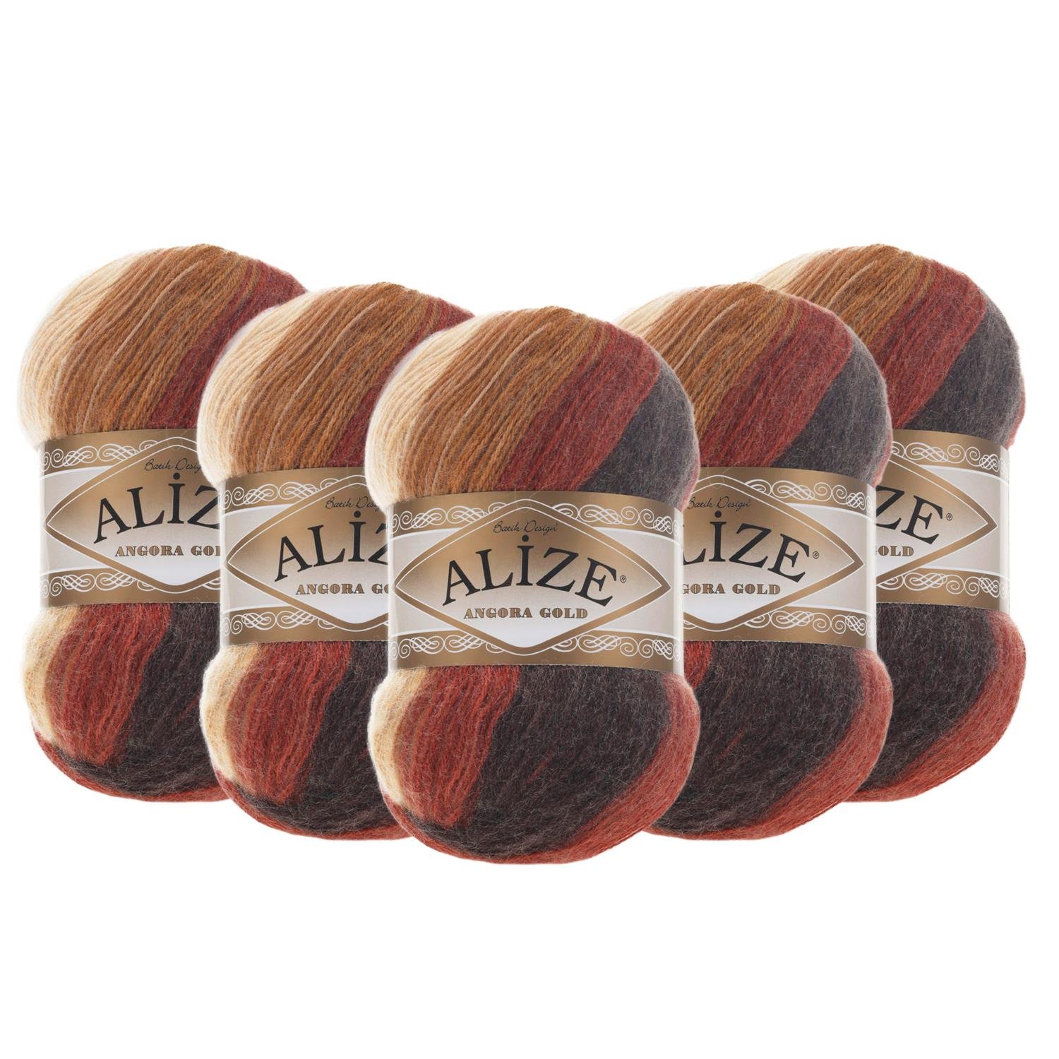 Alize Angora Gold Batik El Örgü İpliği - 2626 Batik   5 Adet