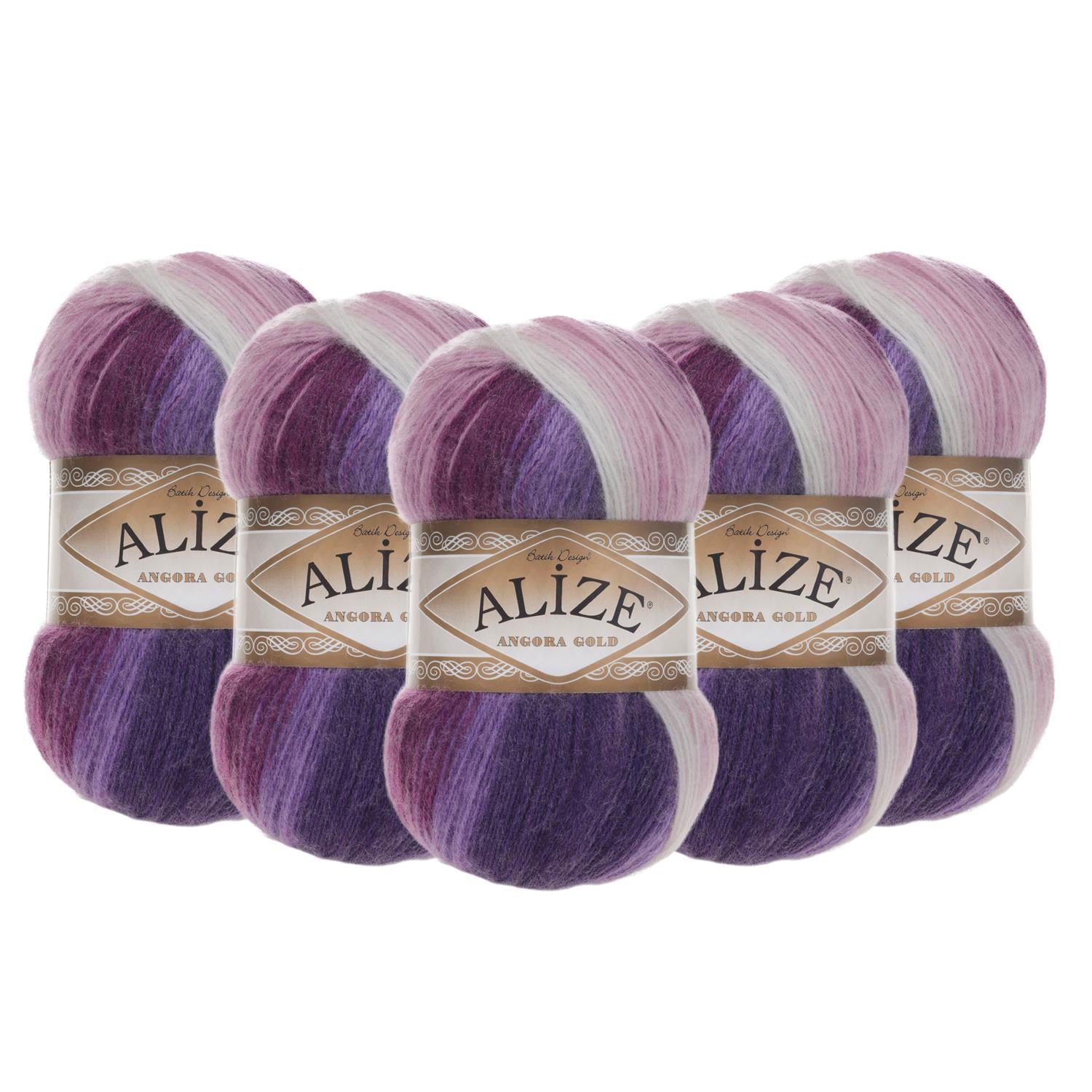 Alize Angora Gold Batik El Örgü İpliği - 2630 Batik   5 Adet