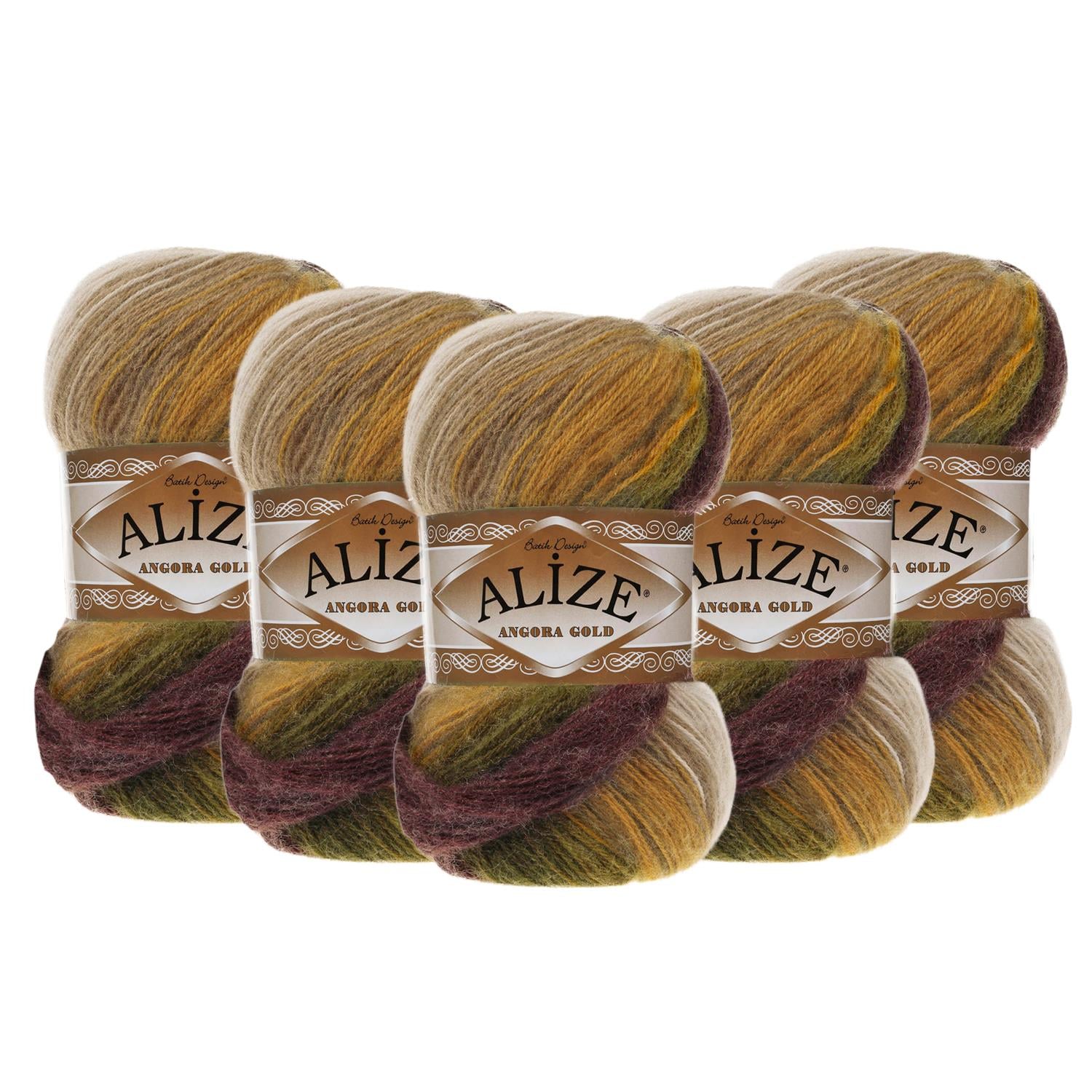Alize Angora Gold Batik El Örgü İpliği - 5850 Batik   5 Adet