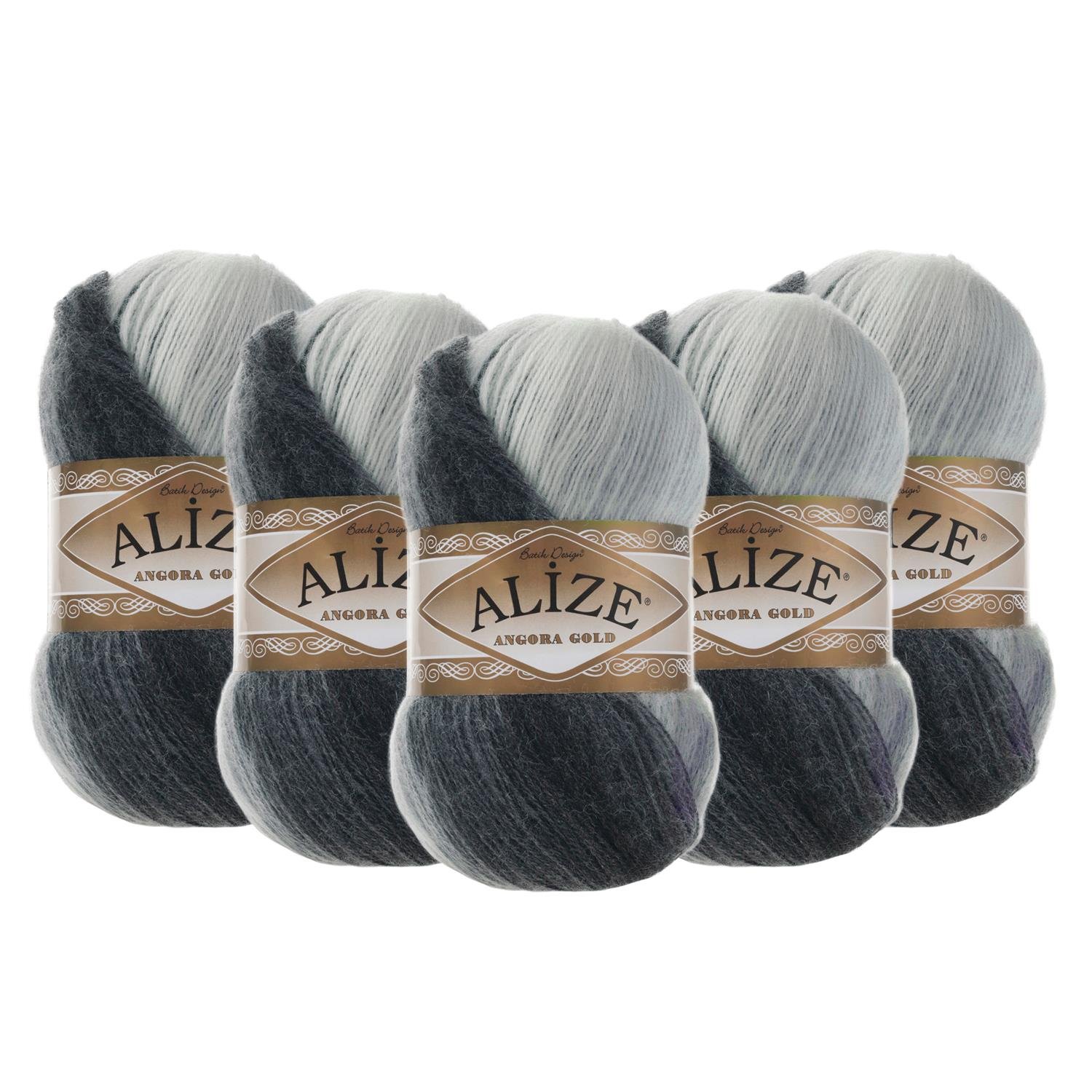 Alize Angora Gold Batik El Örgü İpliği - 1900 Batik   5 Adet