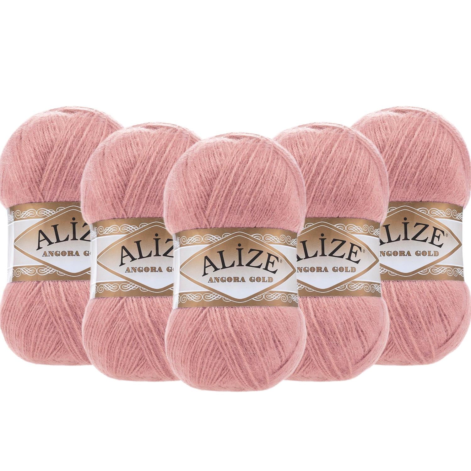 Alize Angora Gold El Örgü İpliği - 144 Pembe   5 Adet
