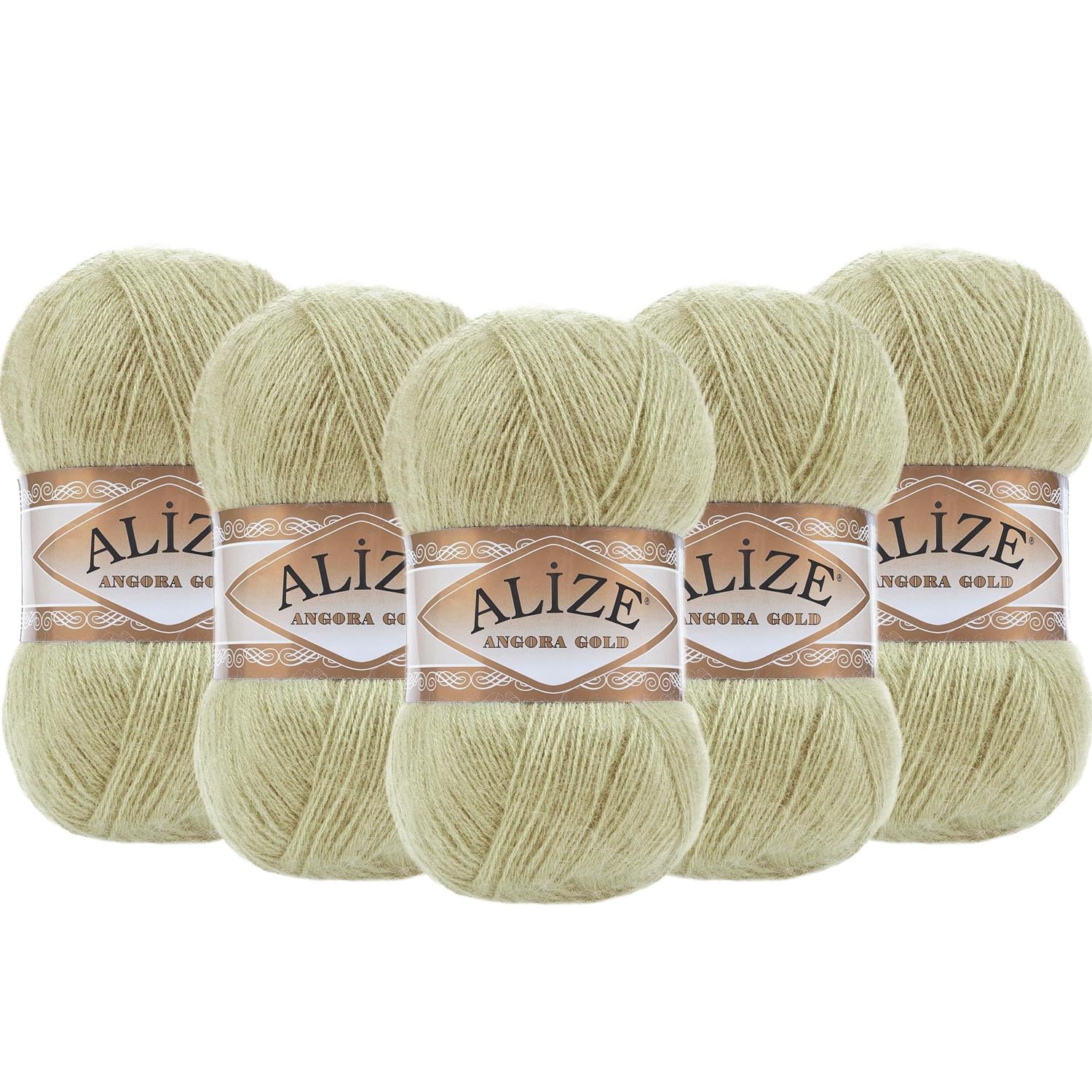 Alize Angora Gold El Örgü İpliği - 267 Yeşil   5 Adet