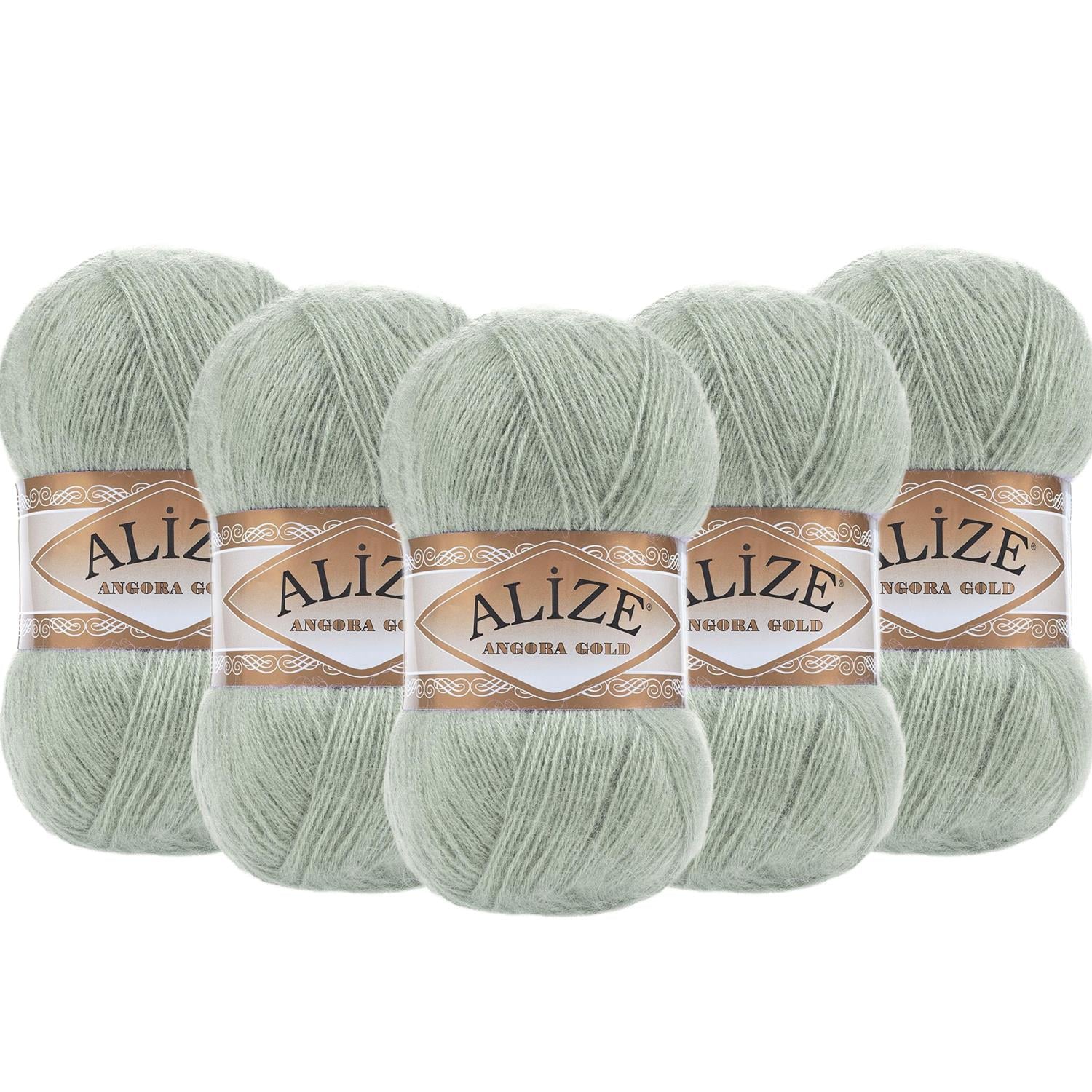 Alize Angora Gold El Örgü İpliği - 515 Yeşil   5 Adet
