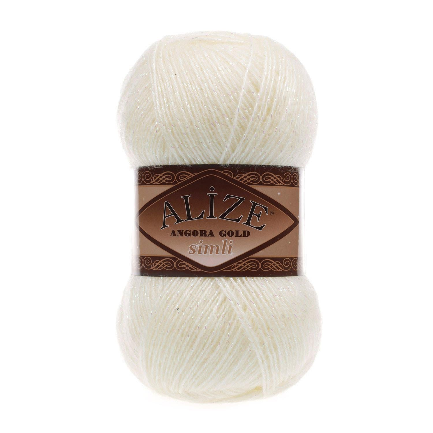 Alize Angora Gold Simli 01 Krem 