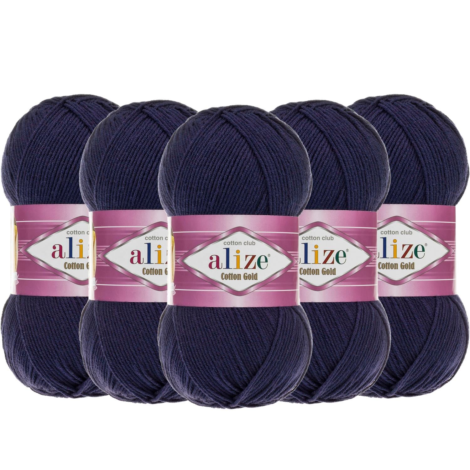 Alize Cotton Gold El Örgü İpliği - 58 Lacivert   5 Adet
