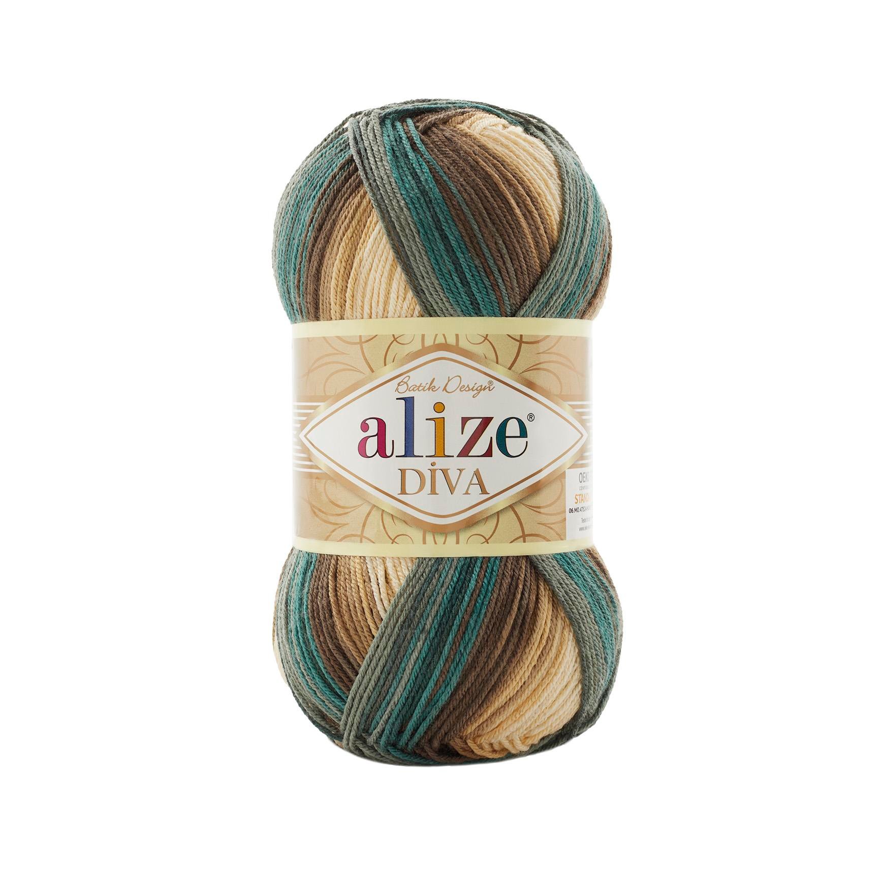 Alize Diva Batik El Örgü İpliği 3307 Batik  - 1 ADET