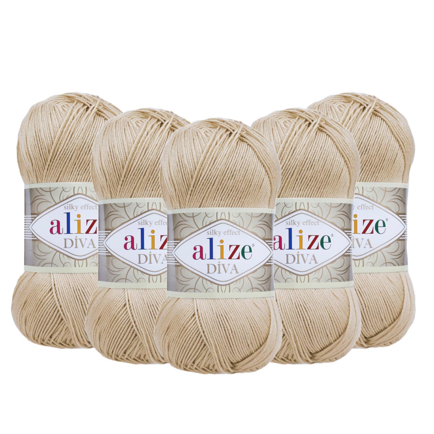 Alize Diva El Örgü İpliği - 368 Bej   5 Adet