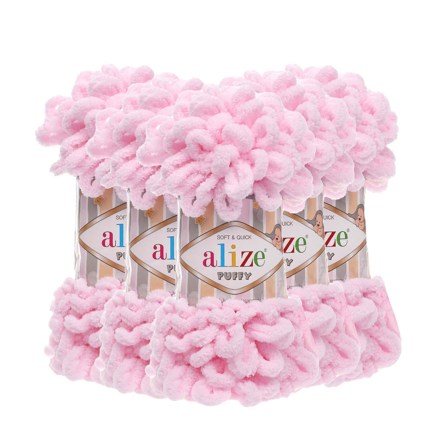 Alize Puffy El Örgü İpliği - 31 Pembe   5 Adet