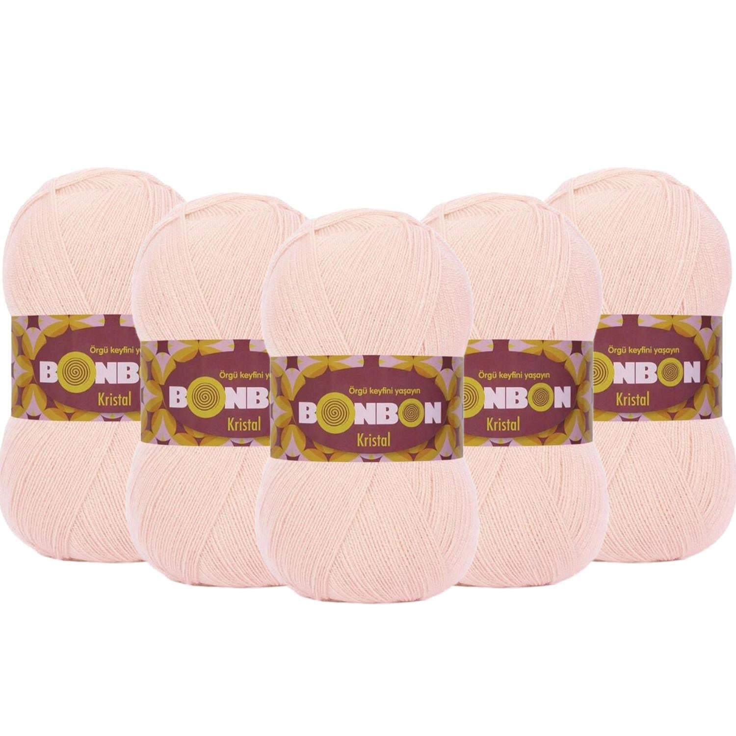 Bonbon Kristal El Örgü İpliği - 98335 Yavruağzı   5 Adet