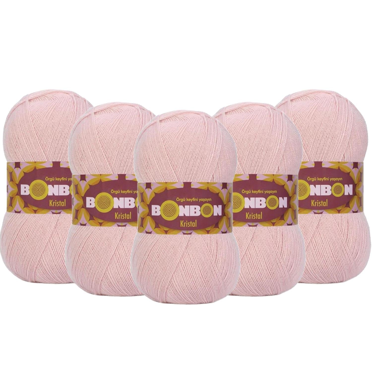 Bonbon Kristal El Örgü İpliği - 98418 Pudra   5 Adet