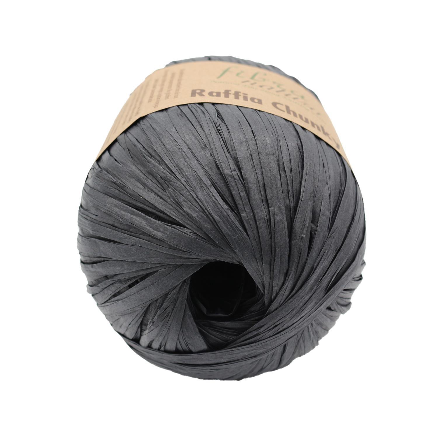 Fibra Natura Raffia Chunky El Örgü İpliği 100gr 120mt - 114-22 Siyah - 