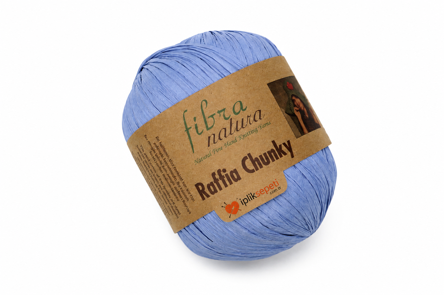 Fibra Natura Raffia Chunky El Örgü İpliği 100gr 120mt 114-11 Açık İspirto  - 1 ADET