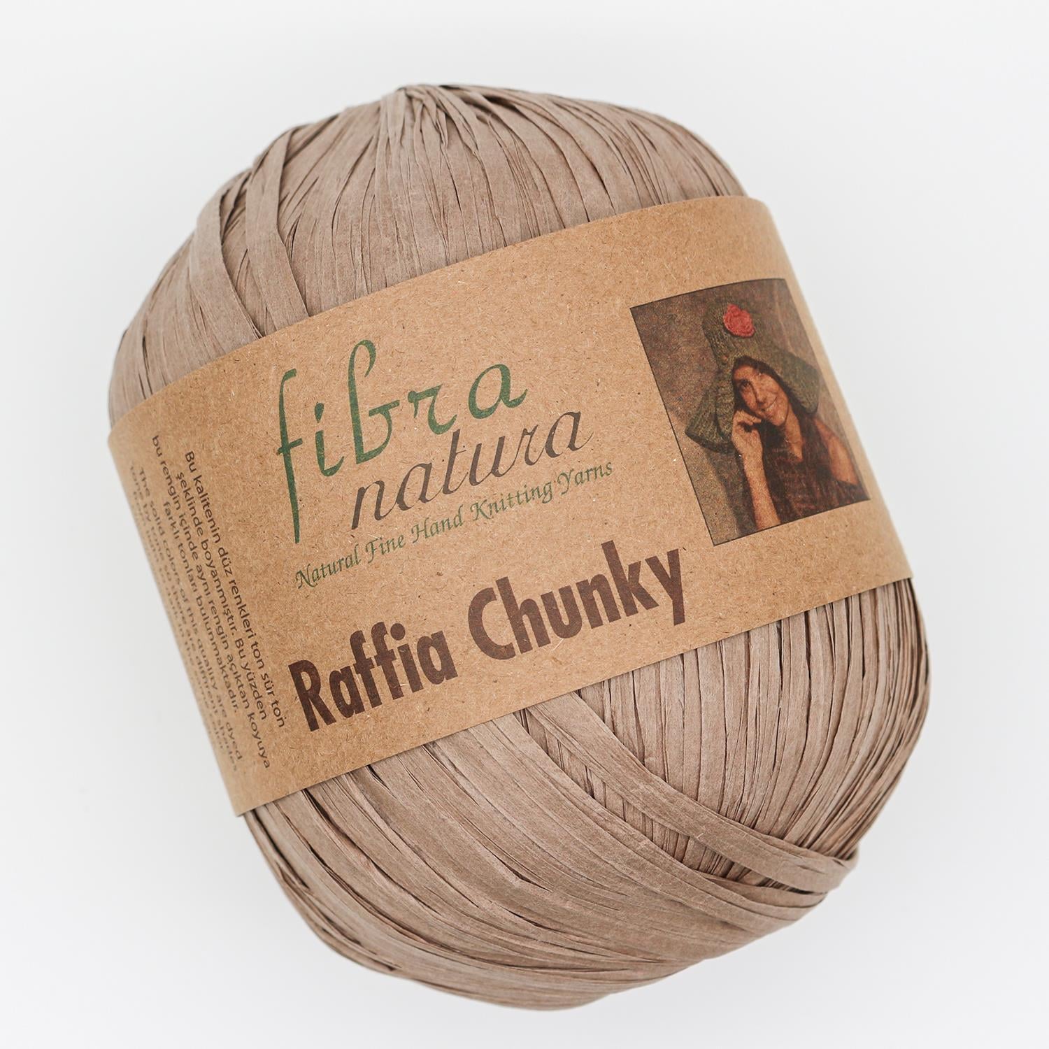 Fibra Natura Raffia Chunky El Örgü İpliği 100gr 120mt - 114-20 Vizon - 