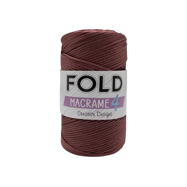 Fold Yarn 4 No Polyester Makrome İp 200gr 3mm 096 Gül Kurusu  - 1 ADET