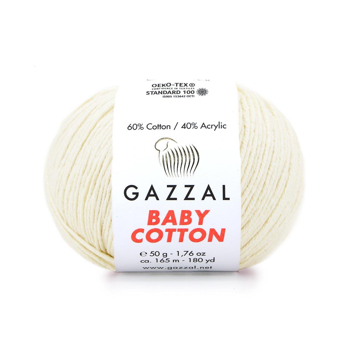 Gazzal Baby Cotton El Örgü İpliği 50gr 3437 Krem  - 1 ADET