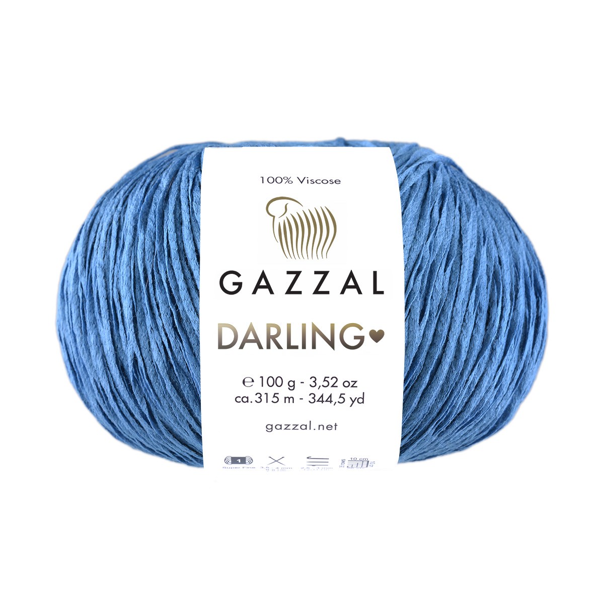 Gazzal Darling El Örgü İpliği 100gr 315mt 554 Mavi - 1 ADET
